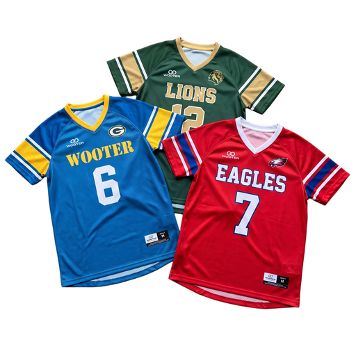 Design your own custom flag football jerseys with Wooter Apparel.