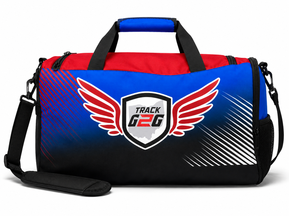 Custom softball duffle bag front