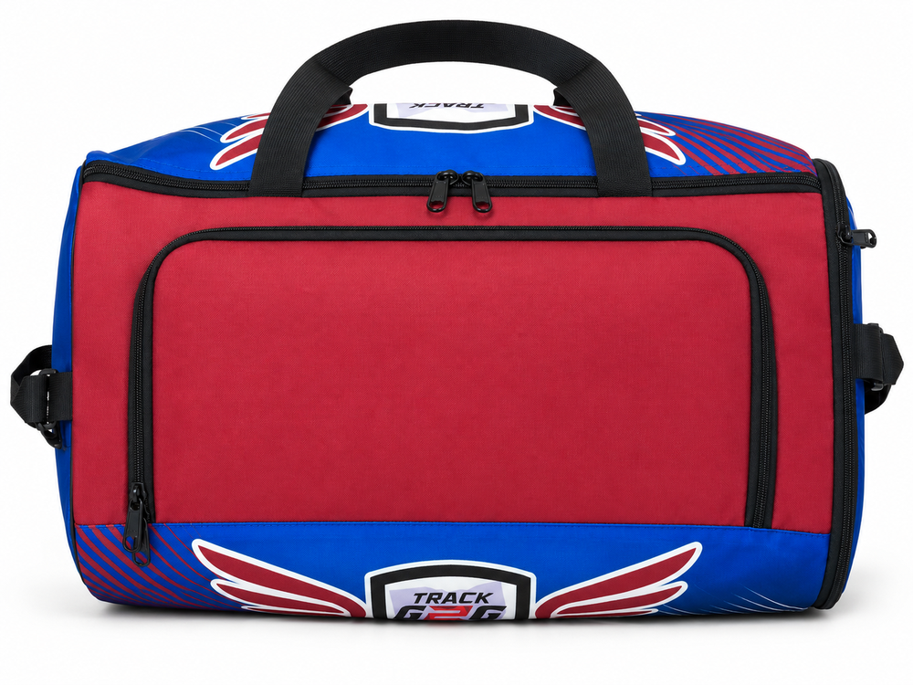 custom softball duffle bag top view