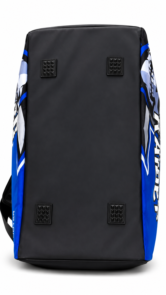 Bottom view of extra large football duffle bag with reinforced base