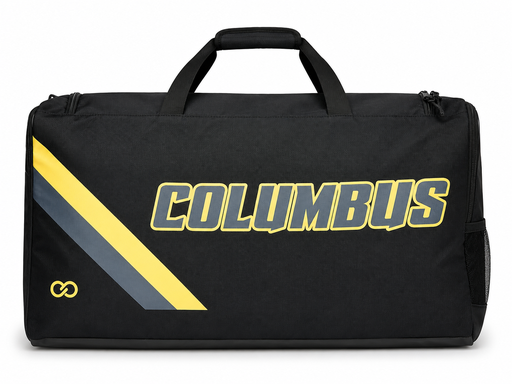 Black extra large baseball duffle bag with Columbus team design