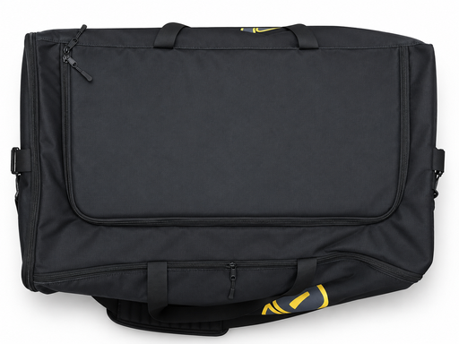 Back view of extra large softball duffle bag with shoulder strap detail