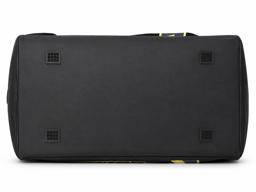 Bottom view of extra large baseball duffle bag with reinforced base
