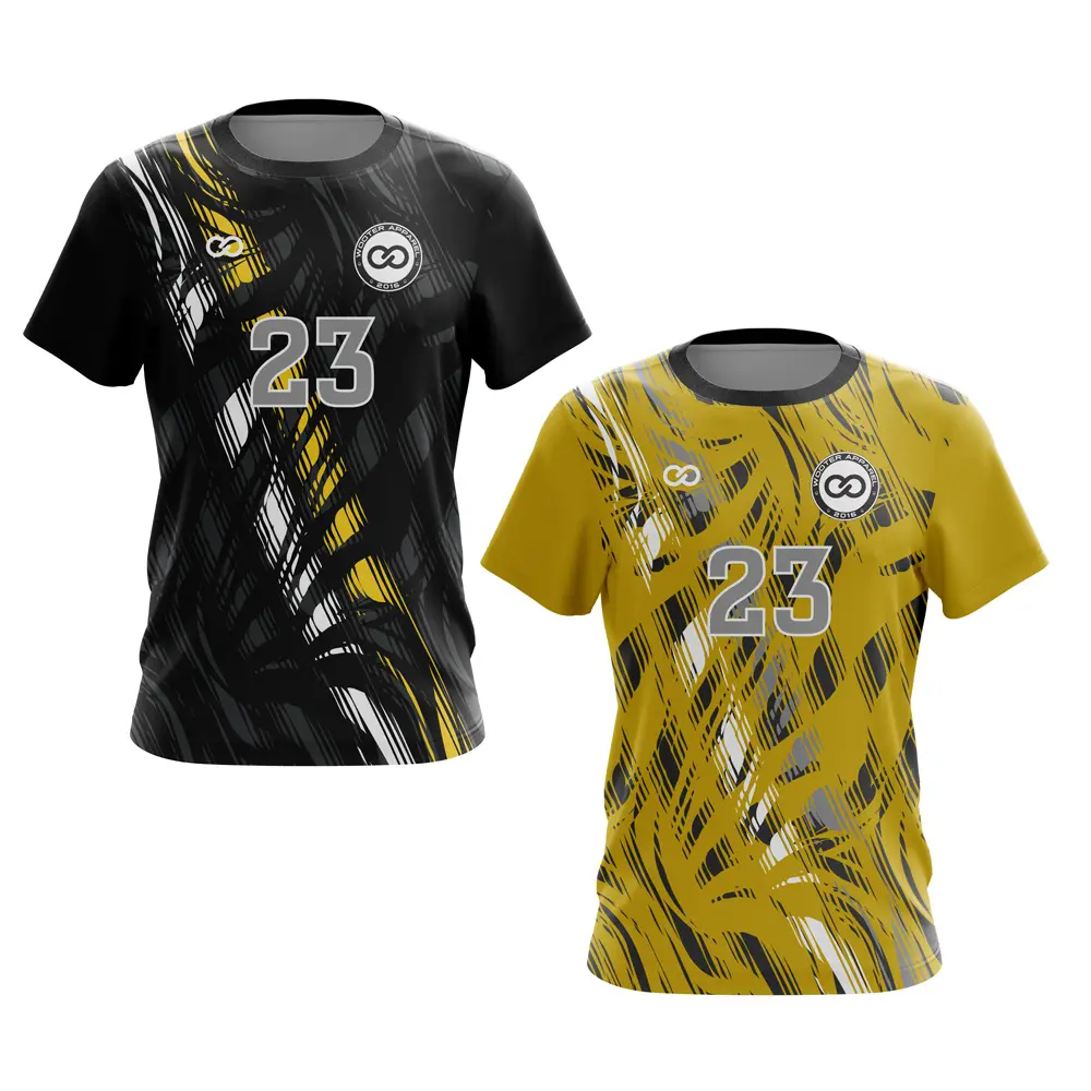 Custom soccer jersey with team logo and number