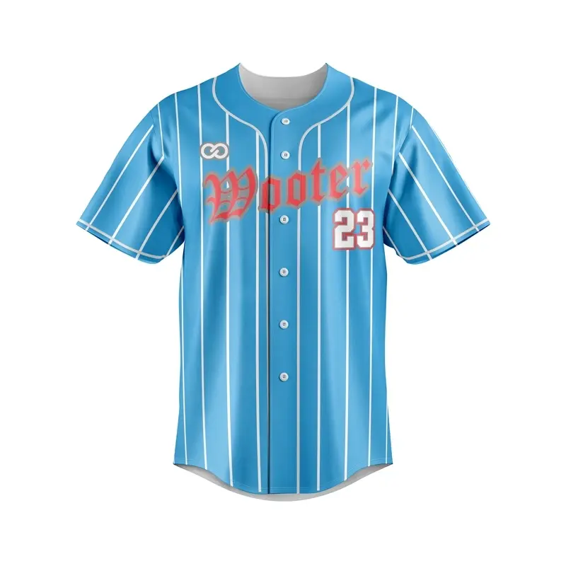 Baseball shirt with breathable fabric and custom design