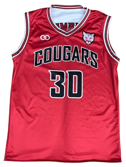 Customizable Red Basketball Jersey customized team color