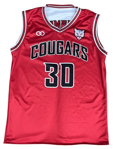 Customizable Red Basketball Jersey customized team color