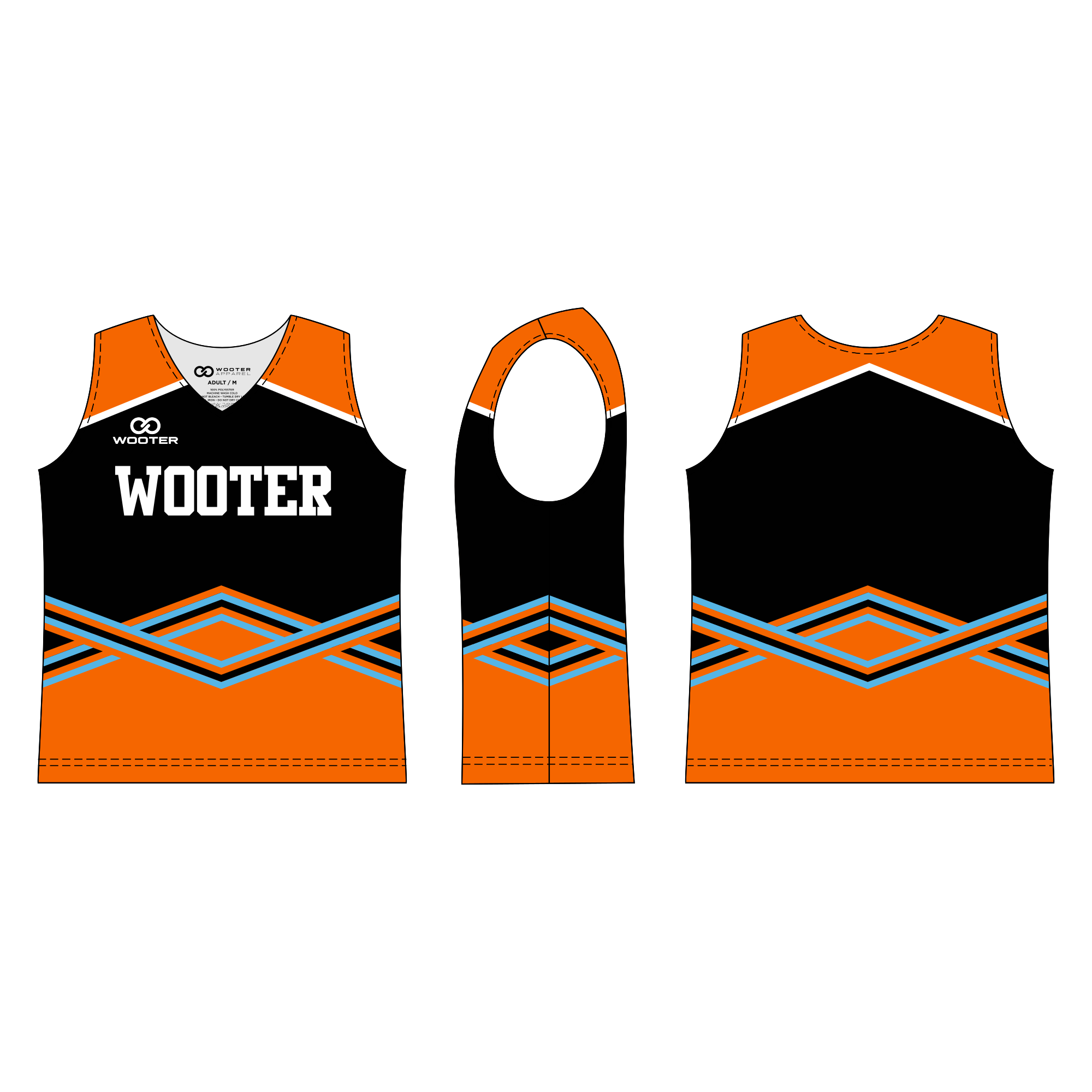 Custom Sleeveless Cheerleading Shells - 019
