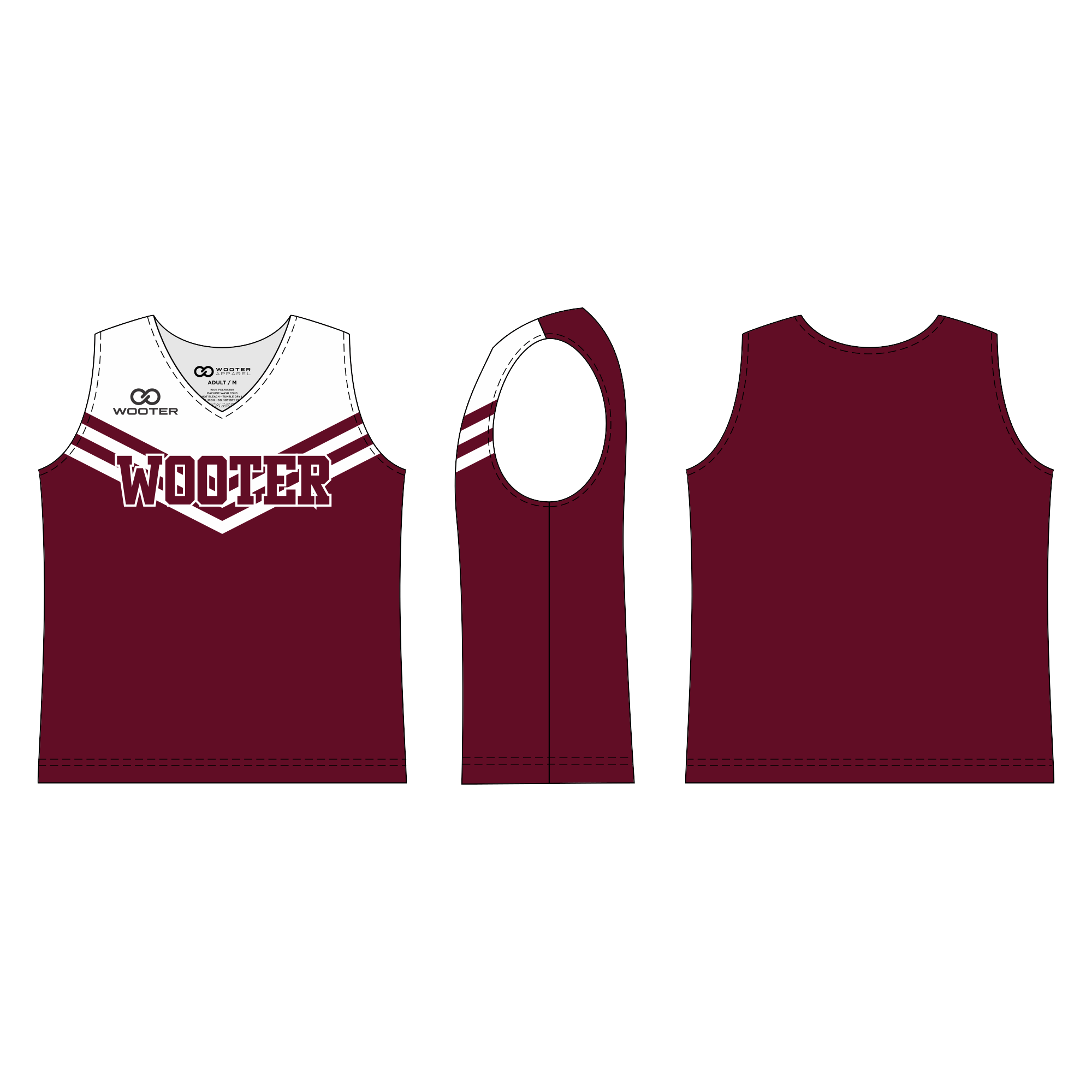 Custom Sleeveless Cheerleading Shells - 012