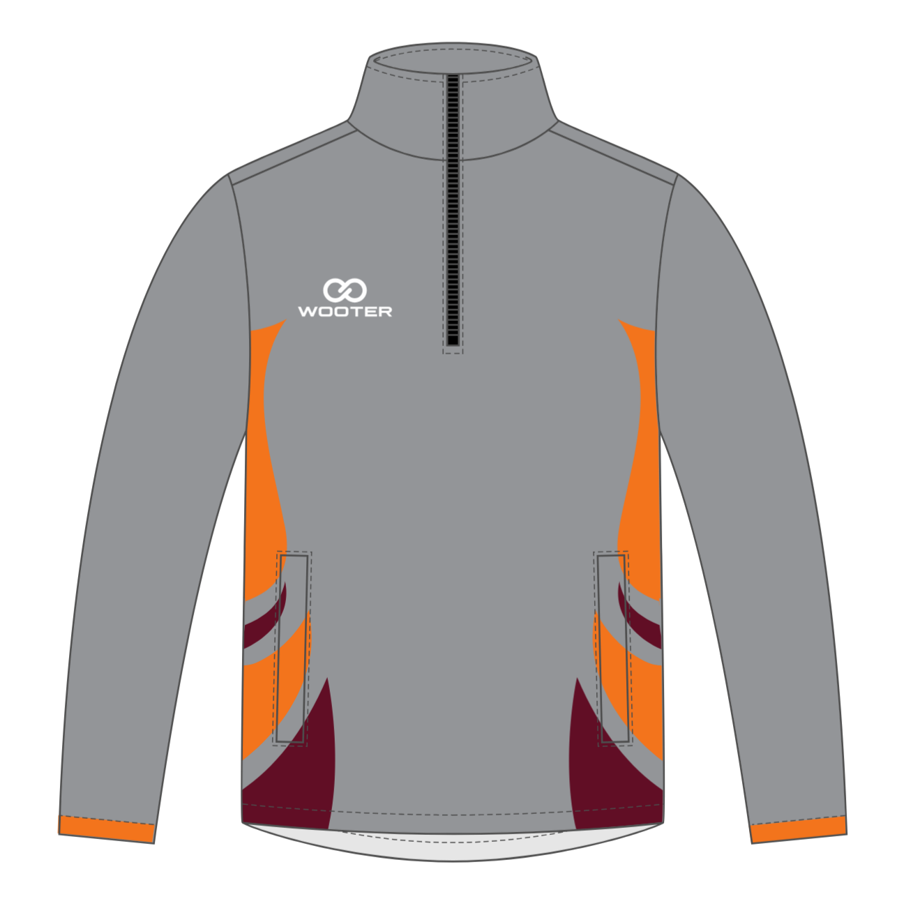 Custom Cuffless ¼ Zip Warmup Jackets - 004