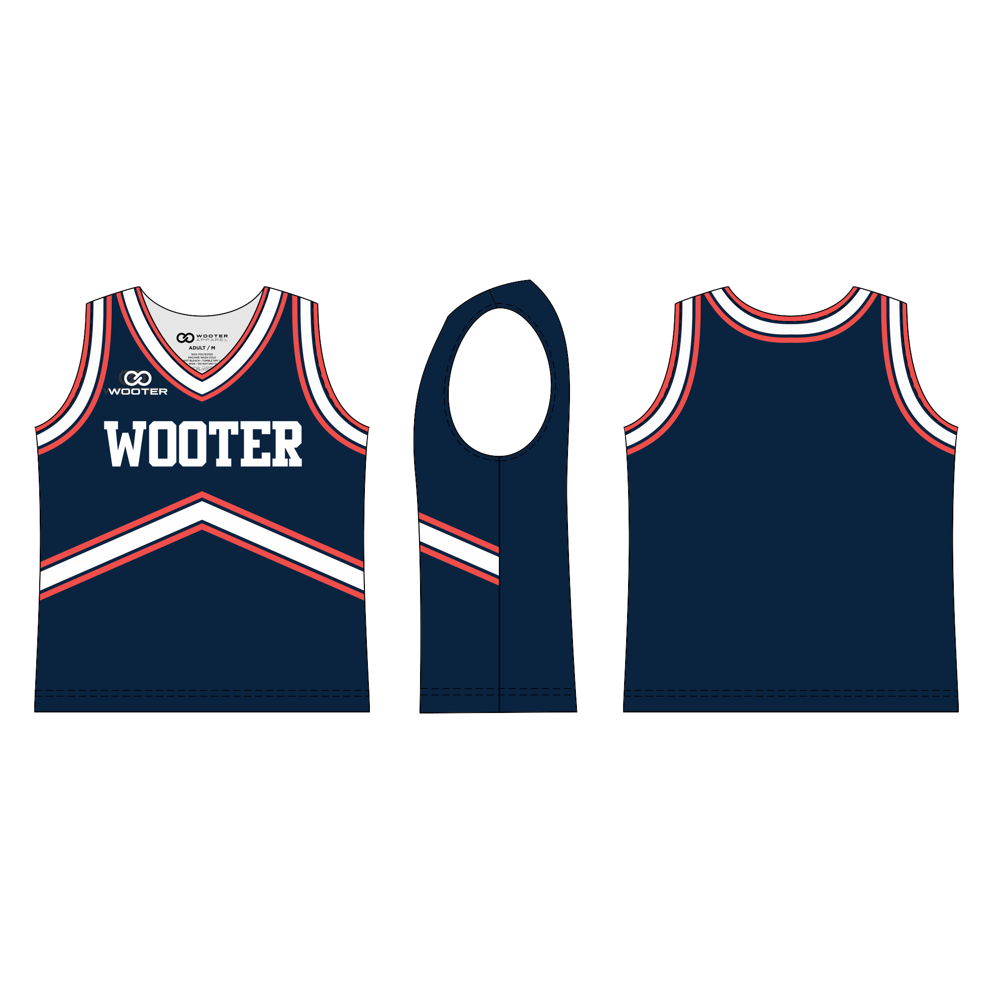 Custom Sleeveless Cheerleading Shells - 009