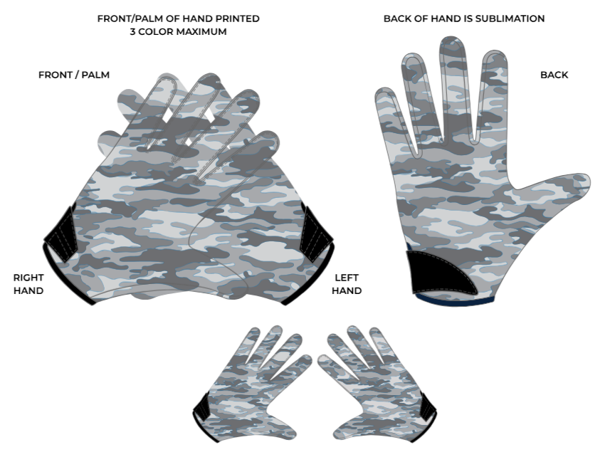 Custom Wide Receiver Gloves - 02 - Camo