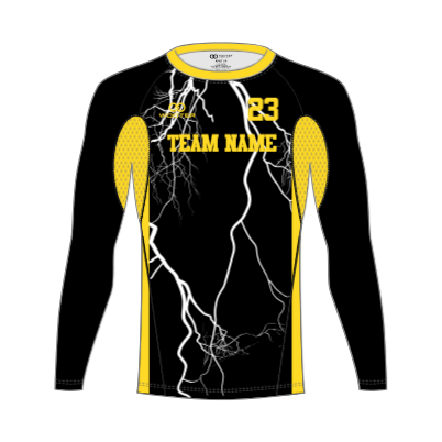 Custom Long Sleeve Compression Shirts - 05 - Lightning