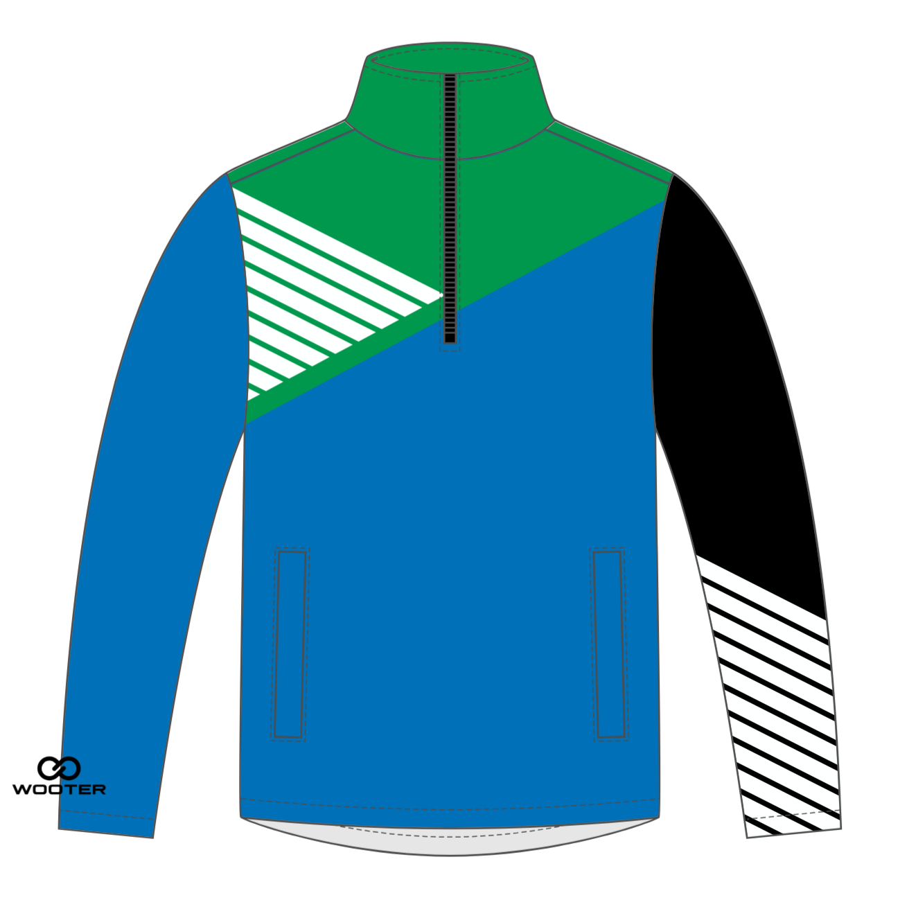 Custom Cuffless ¼ Zip Warmup Jackets - 006