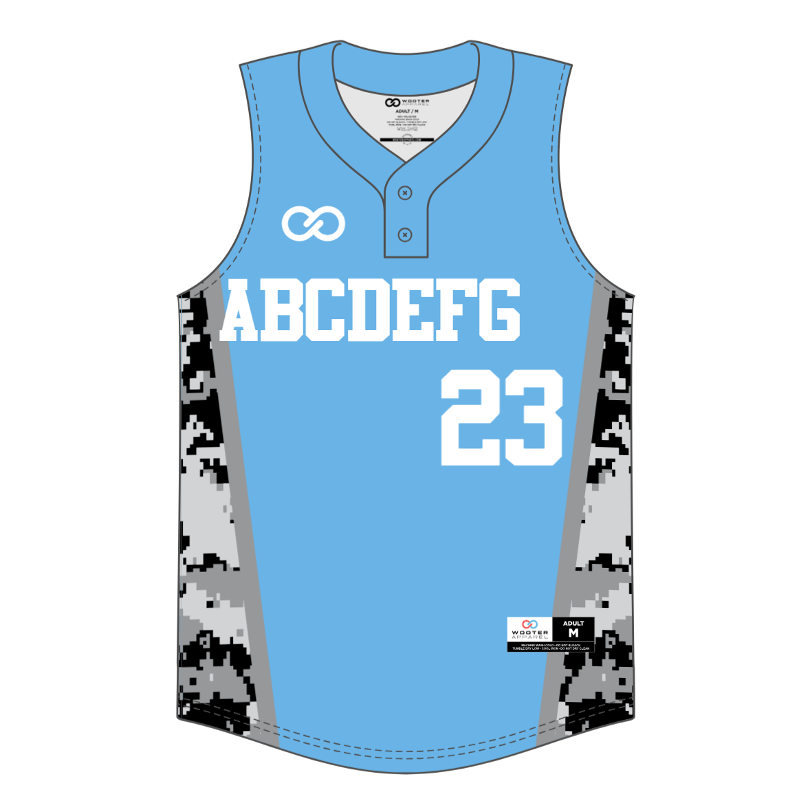Custom Racerback V-Neck Softball Jerseys - 02 - Camo