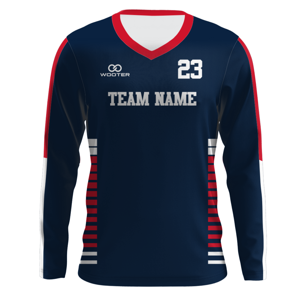 Custom Long Sleeve V-Neck T-Shirts - 002