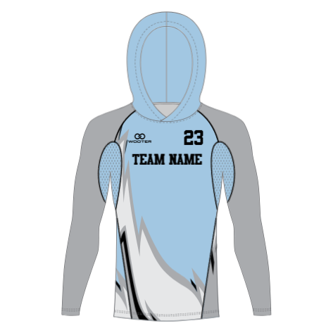 Custom Long Sleeve Hooded Compression Shirts - 04 - Flames