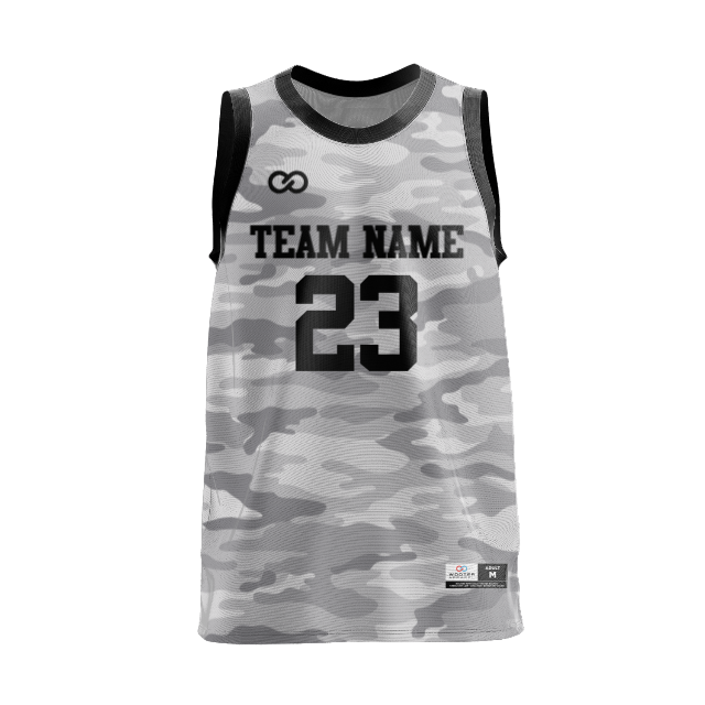 Custom Round Neck Basketball Jerseys - 12 - Camo II