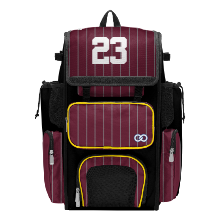 Custom Elite Baseball Bat Backpacks - 08 - Pinstripes