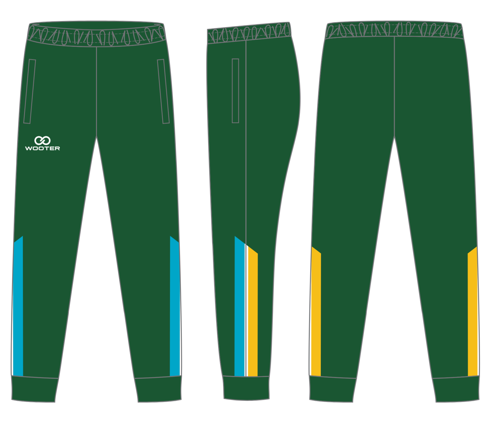 Custom Jogger Pants with Side Zip - 008