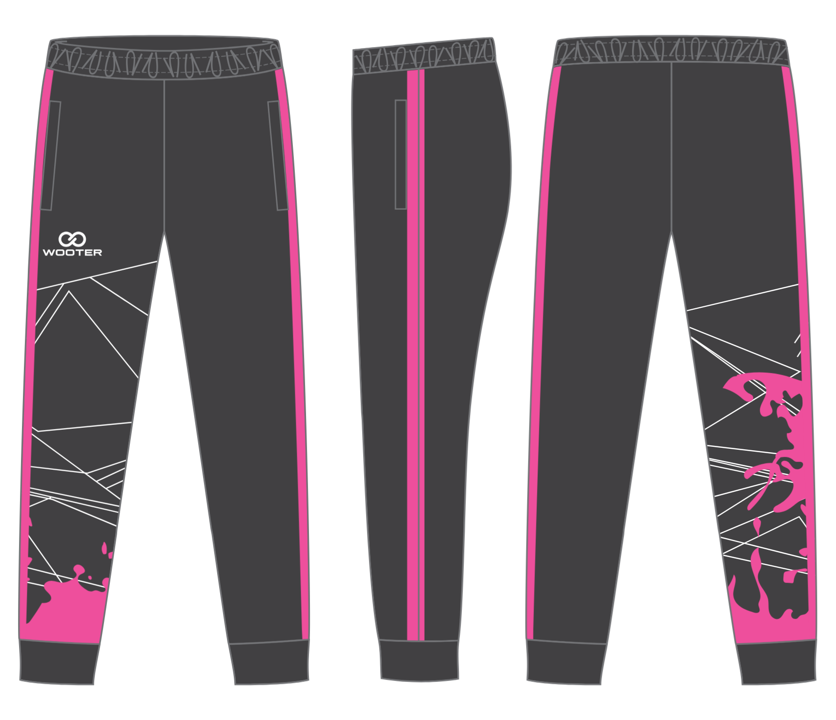 Custom Jogger Pants with Side Zip - 009