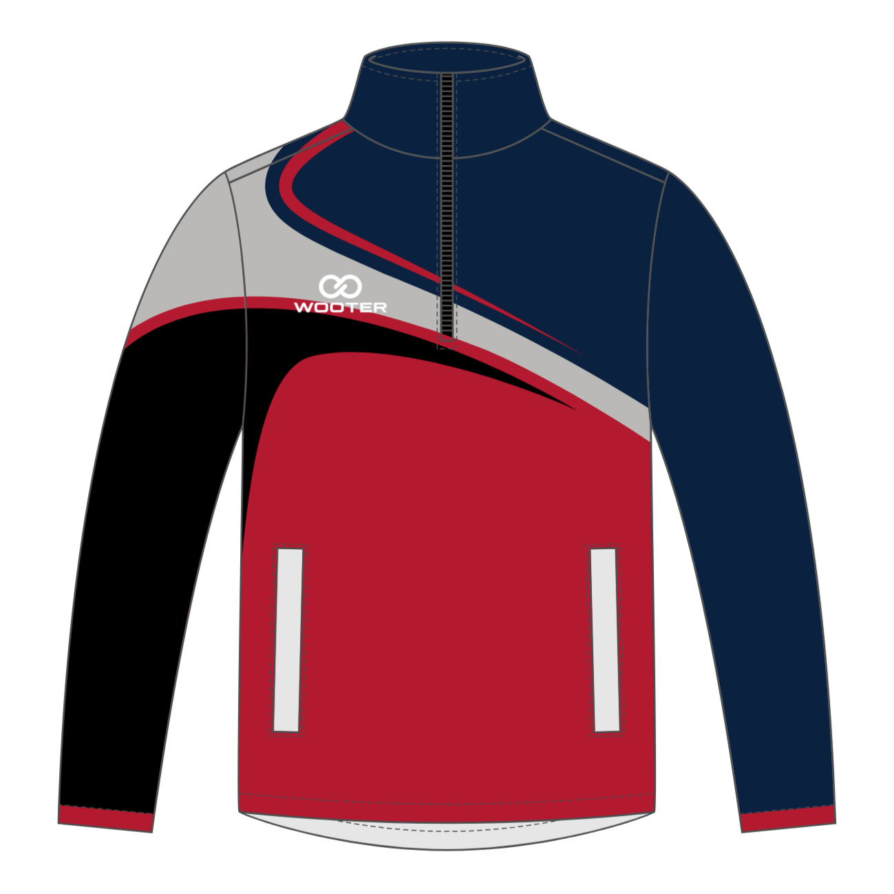 Custom Cuffless ¼ Zip Warmup Jackets - 005