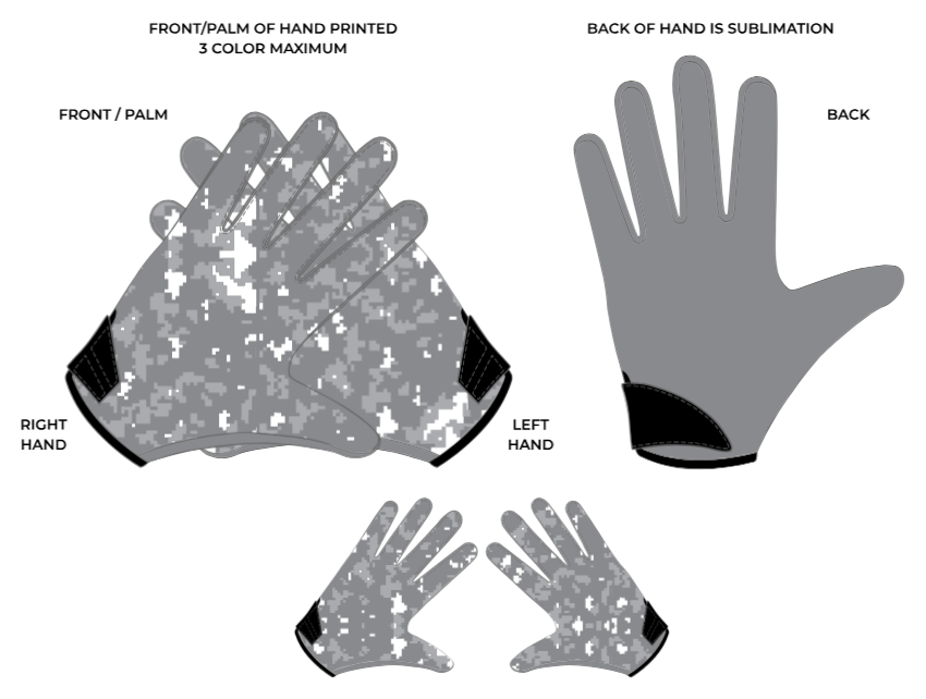 Custom Wide Receiver Gloves - 05 - Digital Camo