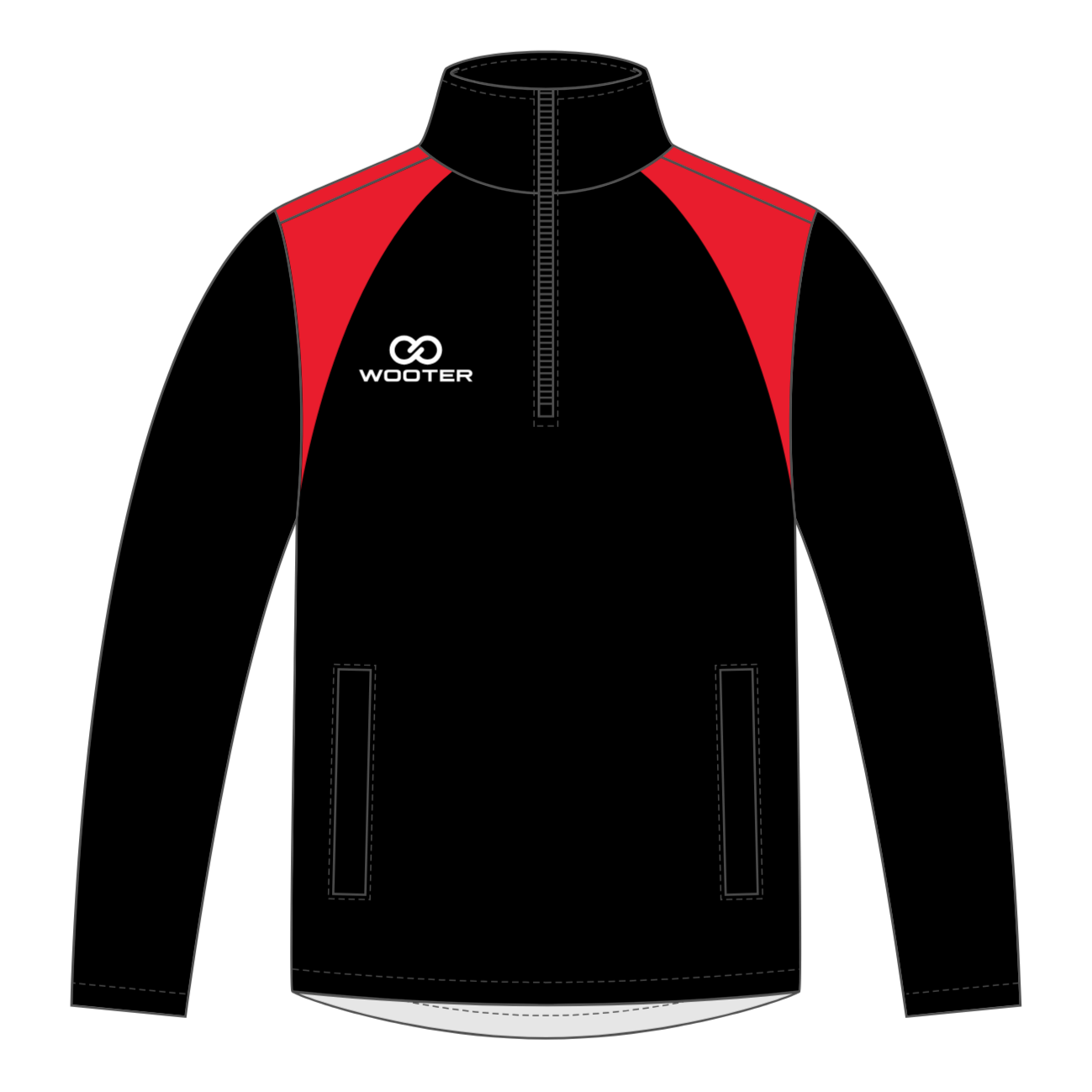 Custom Cuffless ¼ Zip Warmup Jackets - 009