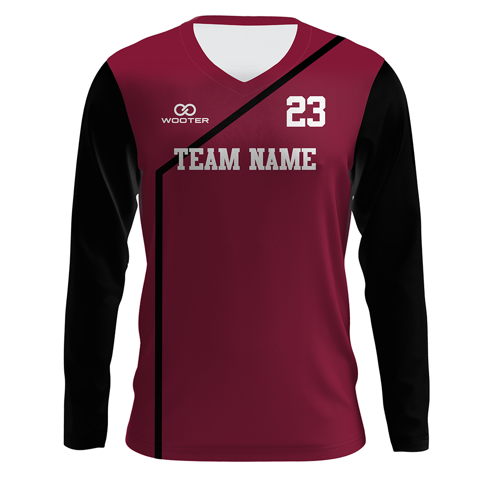 Custom Long Sleeve V-Neck T-Shirts - 009