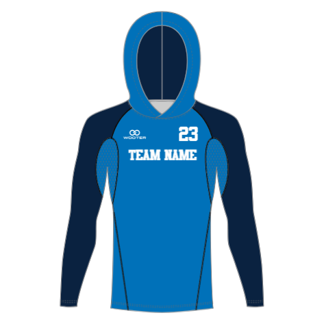 Custom Long Sleeve Hooded Compression Shirts - 01 - Plain