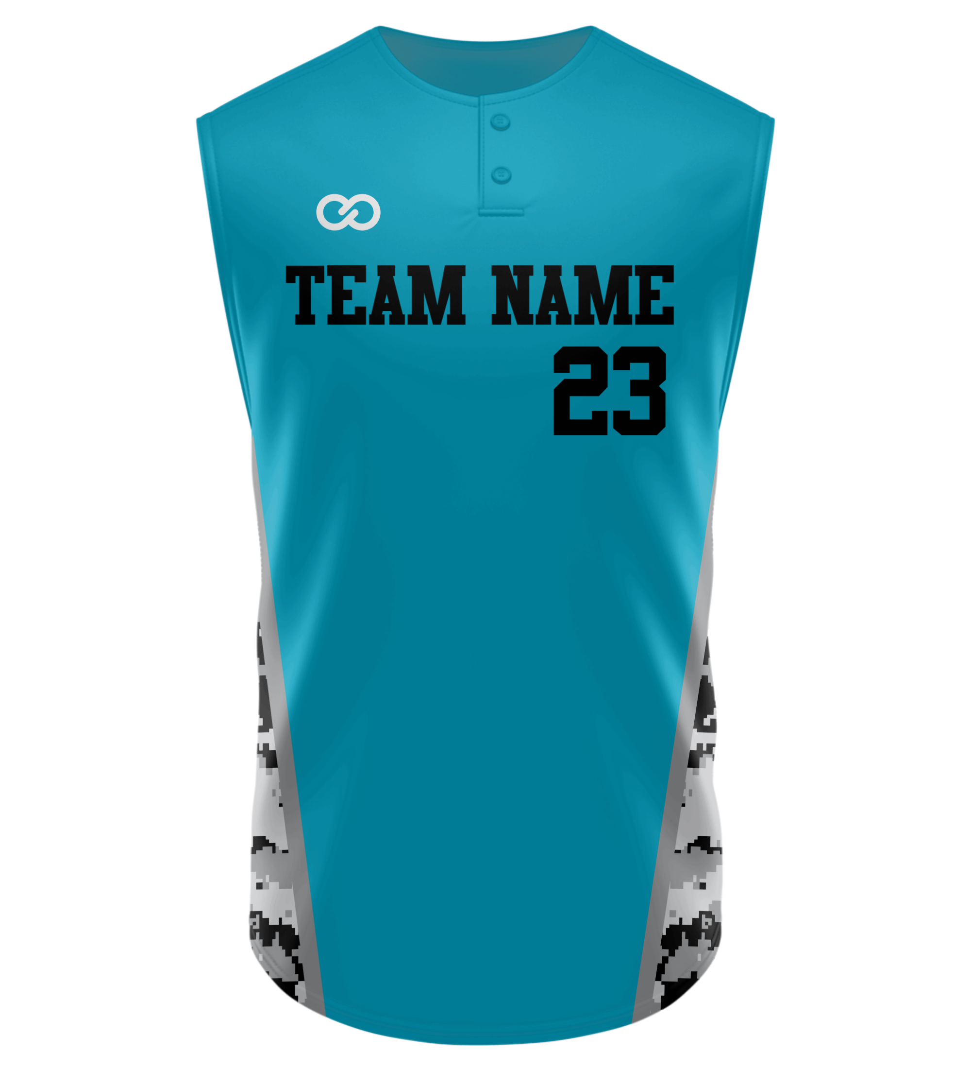 Custom Sleeveless 2-Button Softball Jerseys - 02 - Camo