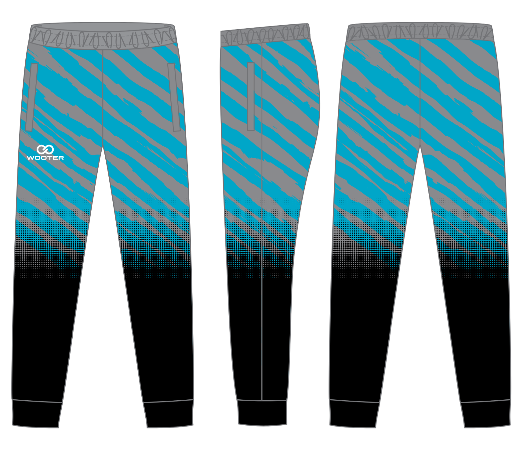 Custom Jogger Pants with Side Zip - 006