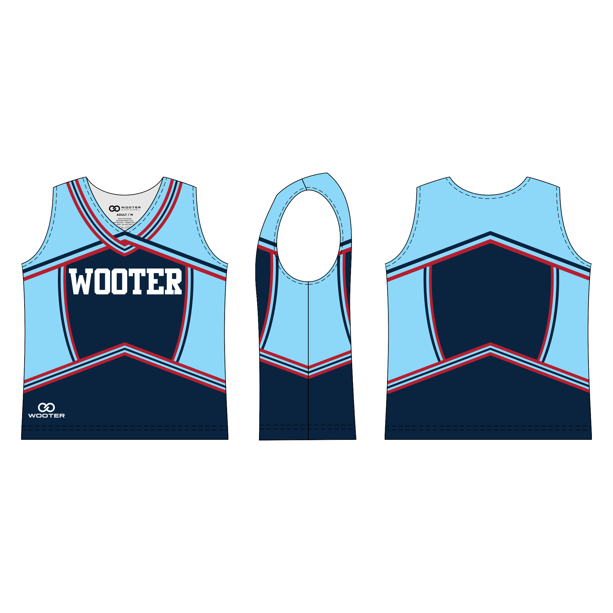 Custom Sleeveless Cheerleading Shells - 002