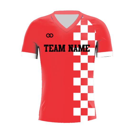 Custom Raglan Sleeve V-Neck Soccer Jerseys - 08 - Checkers