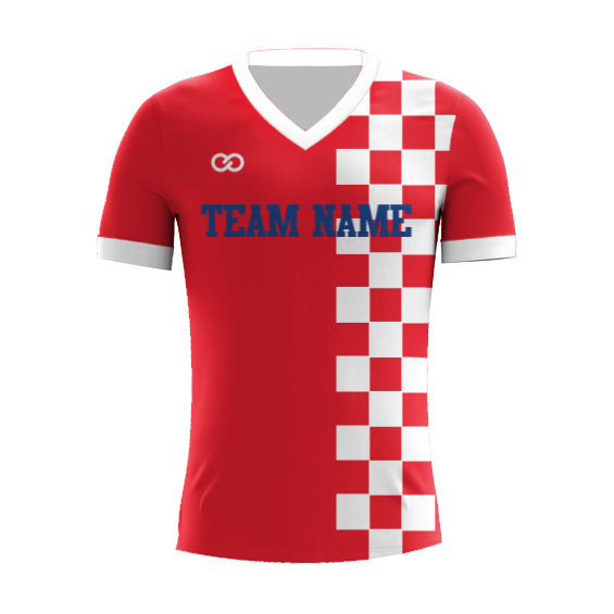 Custom V-Neck Soccer Jerseys - 08 - Checkers