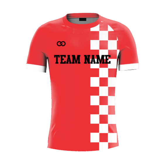 Custom Raglan Sleeve Crew Neck Soccer Jerseys - 08 - Checkers
