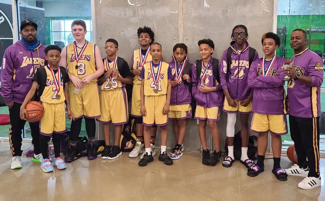 Wooter Custom V-Neck Basketball Jerseys- Laker - purple design