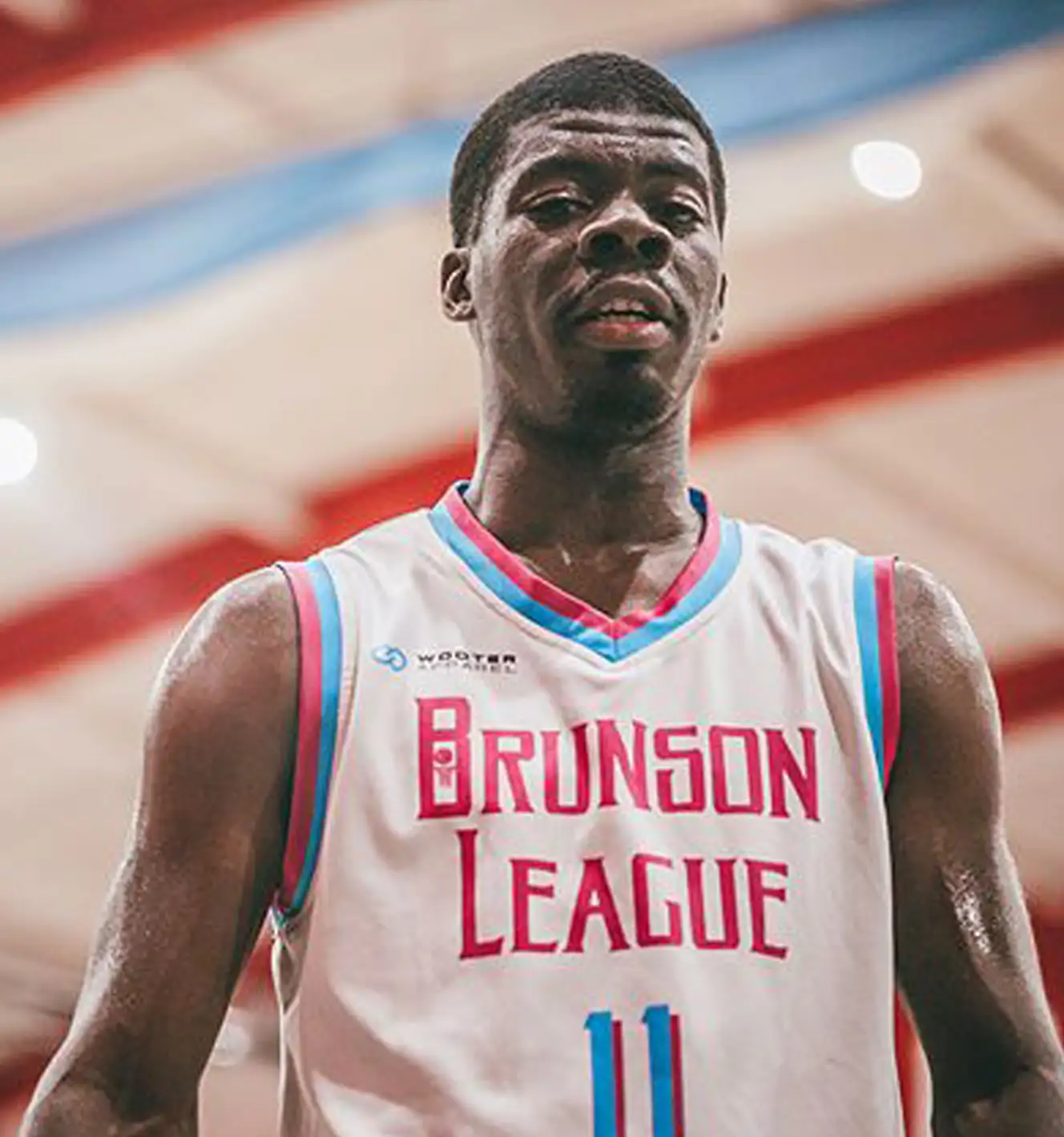 Wooter Custom V-Neck Basketball Jerseys - Brunson- white design