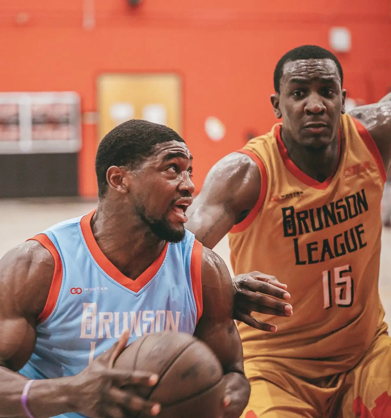 Brunson wearing Wooter Custom V-Neck Basketball Jerseys