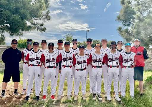 Mad Stix Custom Button Down Baseball Uniform, White, Red and Black Baseball Jersey Design