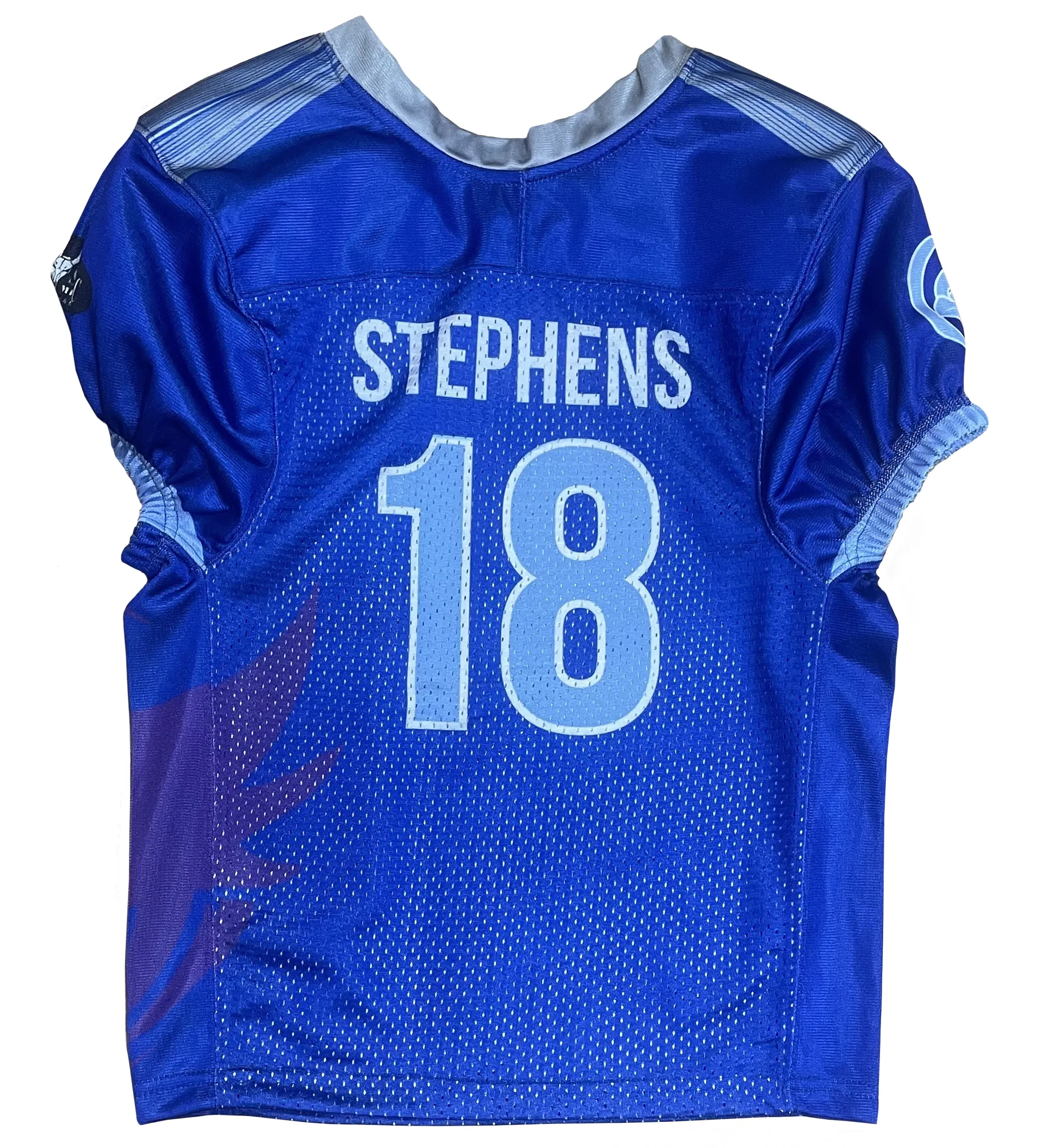photo of custom price football jersey, back of bluejays custom practice football jersey, design your own practice football jersey