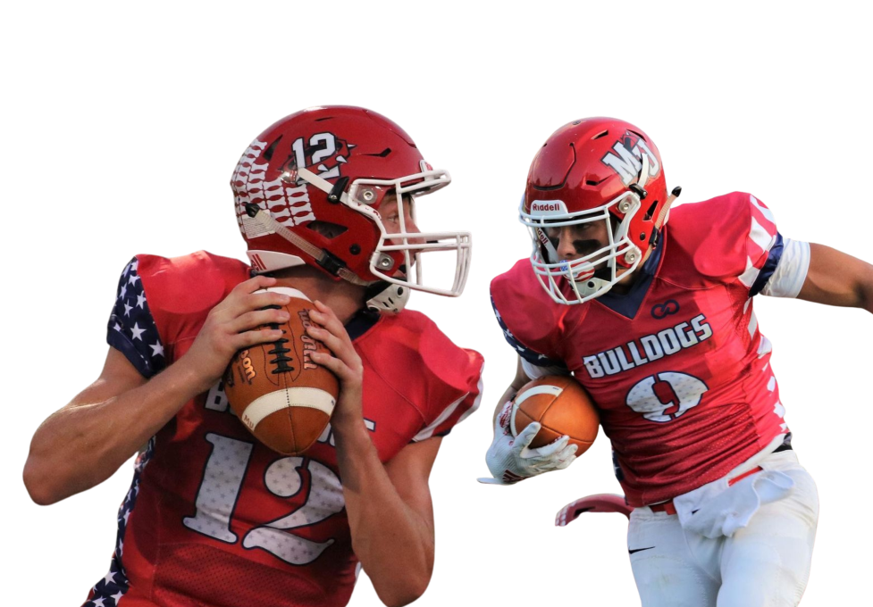 Wooter Apparel - Custom Football Uniforms - Bulldogs Football Uniforms - Red and Blue Patriot Football Uniforms