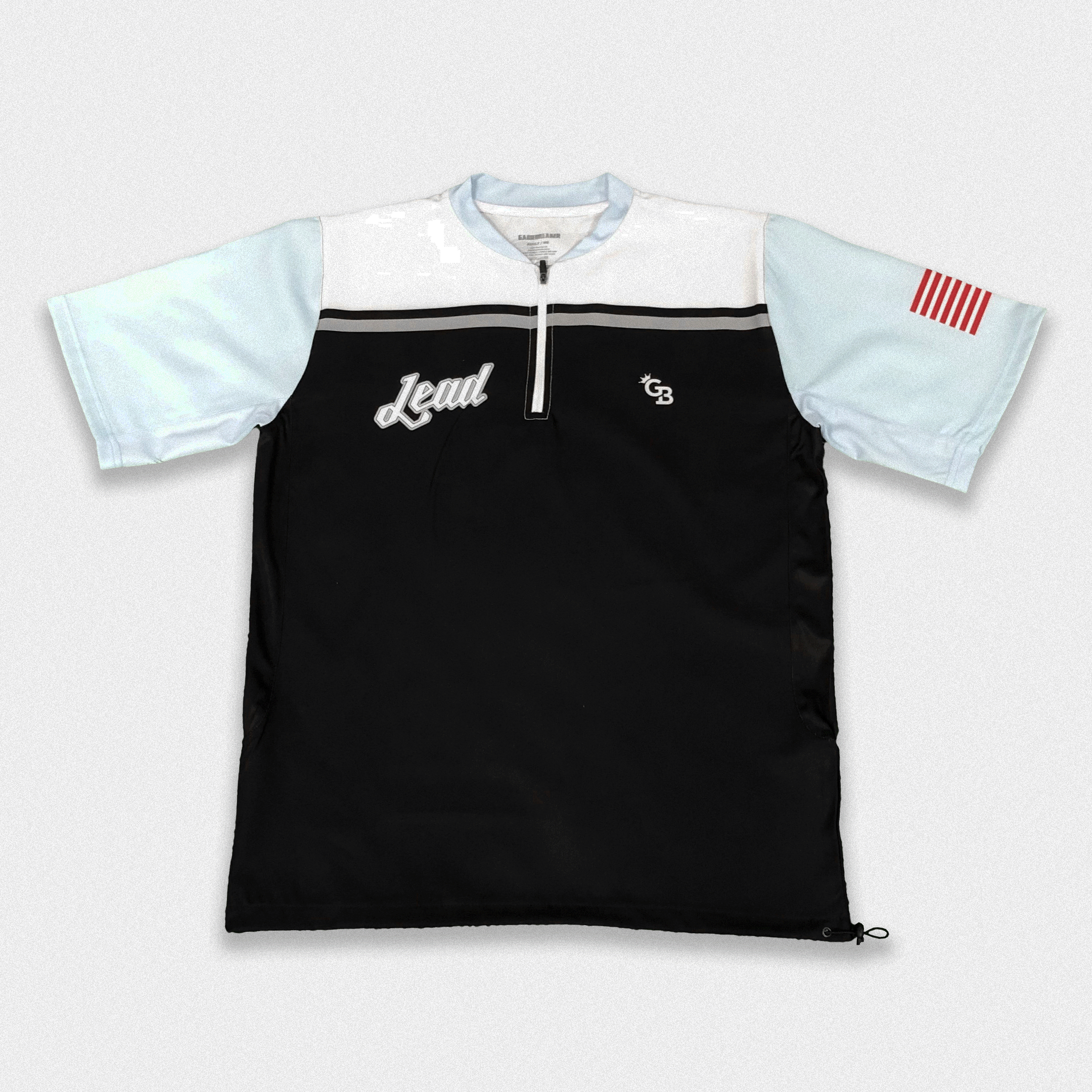 GameBreaker Coaches 1/4 zip in black, white, and grey
