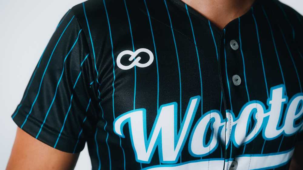 Wooter Custom Button-Down Baseball Jerseys, Front Photo