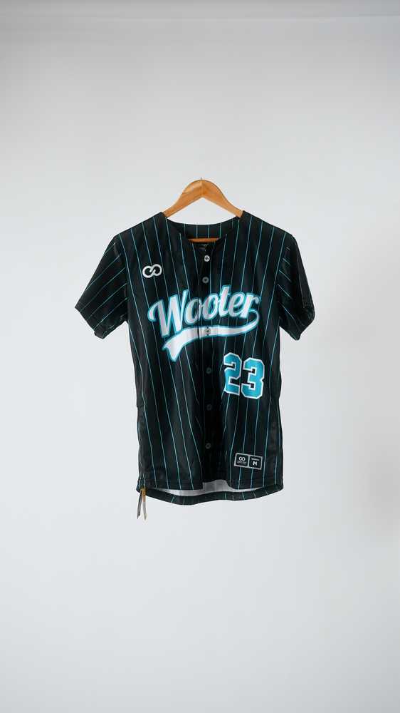 Wooter Custom Button-Down Baseball Jerseys, Front Photo