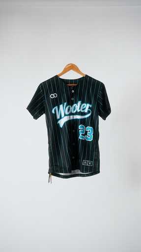 Wooter Custom Button-Down Baseball Jerseys, Front Photo